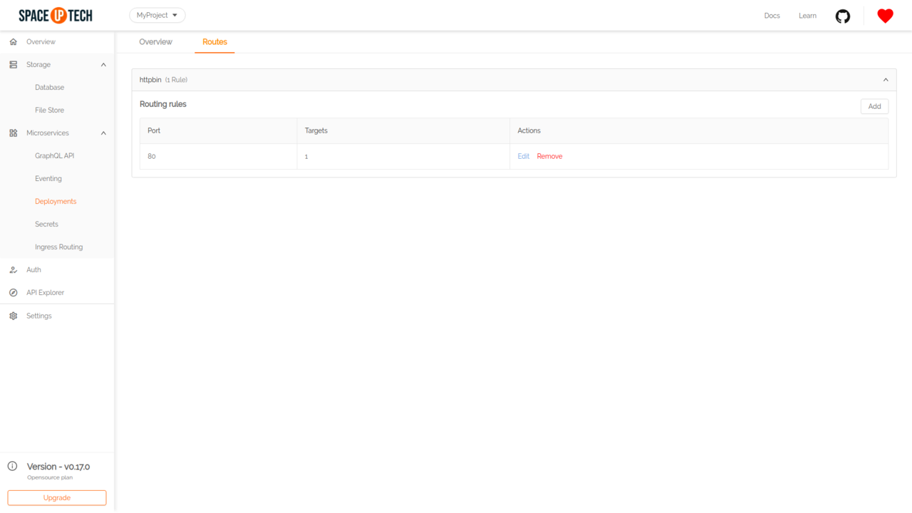 Setting up routing rules